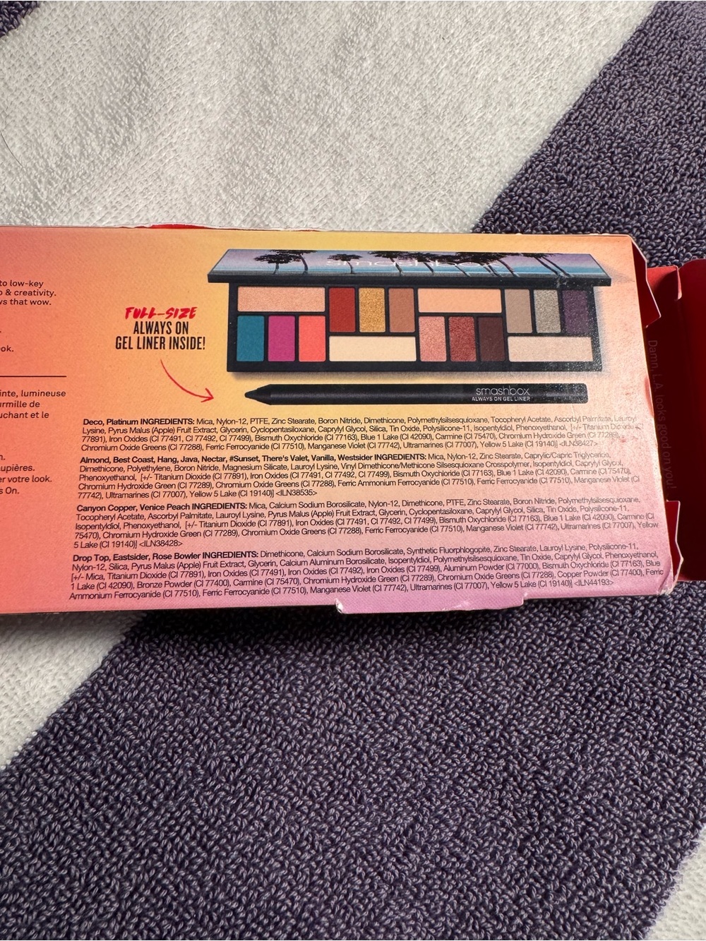 Smashbox Eyeshadow Palette — Teal, Pink, Coral, Gold, Brown, Champagne - Picture 3 of 4